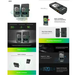 Vaxis Storm 1000s Kit Zero Delay Wireless Video Transmission 1TX + 2RX
