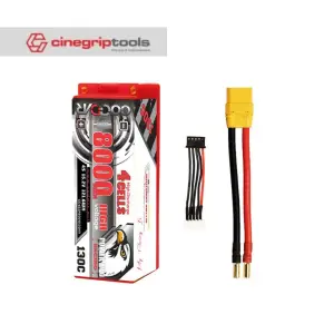 CODDAR 4S 8000MAH 15.2V 130C 5mm Bullet HARD CASE LiHV RC LiPo Battery XT60 PLUG