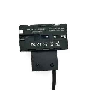 TPCELL F-series Dual-sided Dummy Battery - D-TAP INPUT 9-18V, DC OUT:8.4V/8A*2, USB-C OUTPUT:PD36W