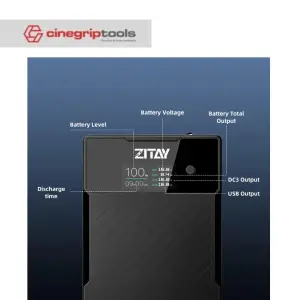 ZITAY V Mount Battery Antarctica Version, Mini 99W 14.8V 6689mAh with PD 60W USB-C Fast Charging, with DTAP,DC, USB-A,LEMO, LED Screen for Camera, Camcorder, Monitor, Video Light