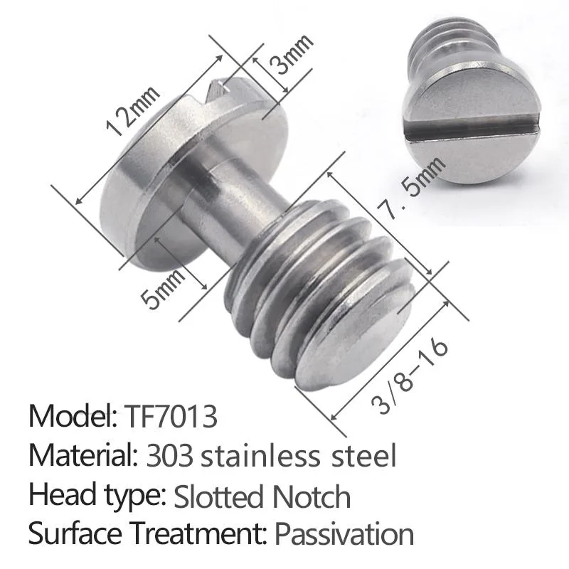 slotted quick-release screw without ring TF7013 - 2 pcs per pack