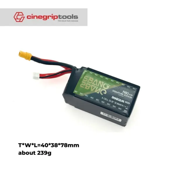 DOGCOM FPV Battery XT60 - DC1480/150C-6S SBANG version 22.2V