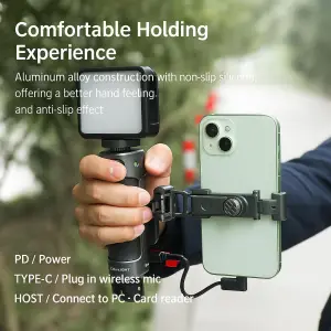 Leaplight mobile phone photography Bluetooth handle auxiliary shooting device accessories travel VLOG selfie video expandable fill light