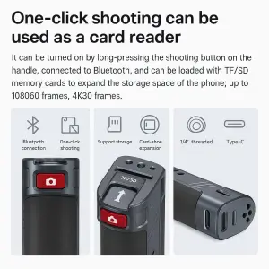 Leaplight mobile phone photography Bluetooth handle auxiliary shooting device accessories travel VLOG selfie video expandable fill light