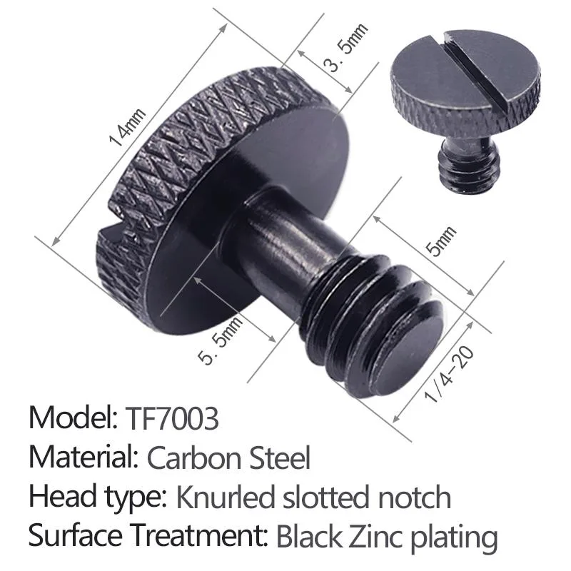 slotted quick-release screw without ring TF7003 - 2 pcs per pack