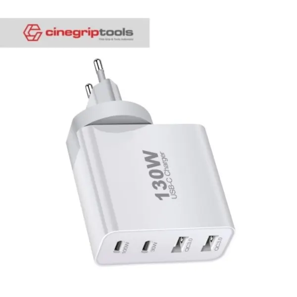 130W Desktop Charger 2A2C - 2 type C 2 Usb Mac book Handphone Universal