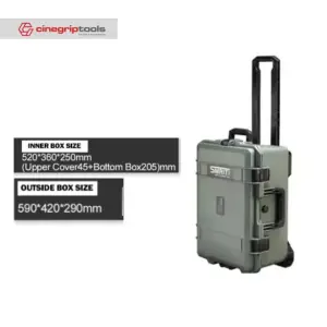 SMRITI HARDCASE (Pelican Copy) S5236 Pull Rod Protective Waterproof IP67 Tools Case With Warren file + TrekPak - Army