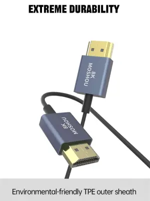 MOSHOU Ultra-thin coaxial HDMI to HDMI Cable 8k 3 meter