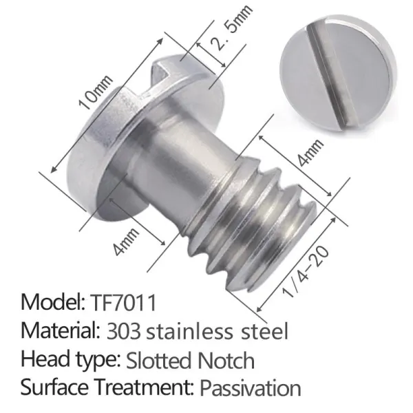 slotted quick-release screw without ring TF7011 - 3 pcs per pack