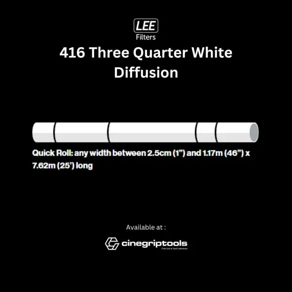 Lee Filter 416 Three Quarter White Diffusion