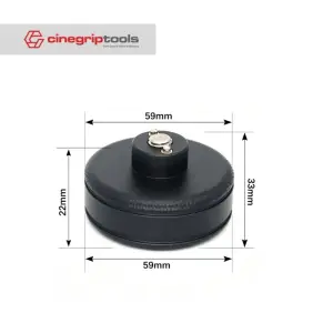Camera Handle Round Knob, Knuckle Puck with 3/8" Screw & Spring-Loaded Locating Pin