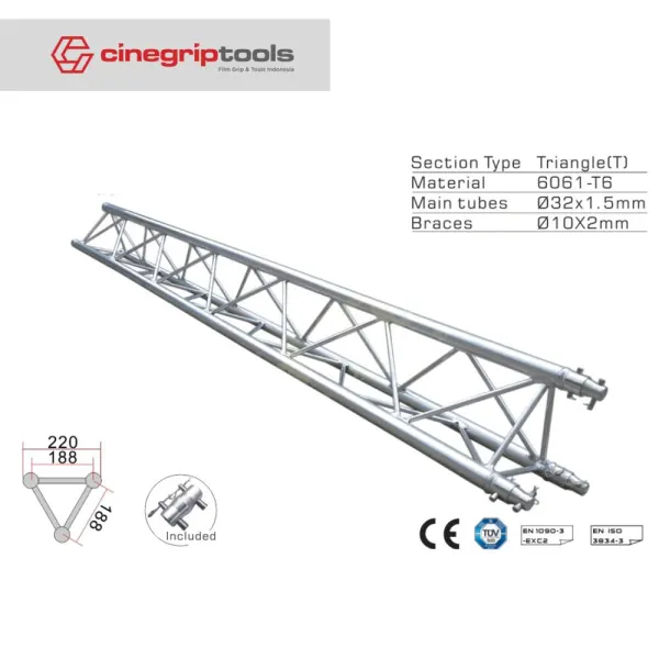 220x220x2000mm A20-TS20 Spigot truss series,Triangle 220 Truss