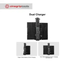 ZITAY Dual Channel V Mount Lock Smart Battery Charger with Type C 100W Quick Charge Adapter for V-Mount Battery