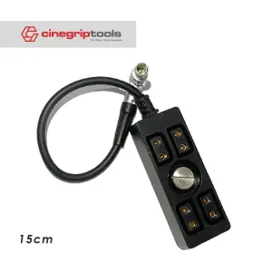 2pin power to 4 D-tap fourway splitter with pin screw (15 CM)