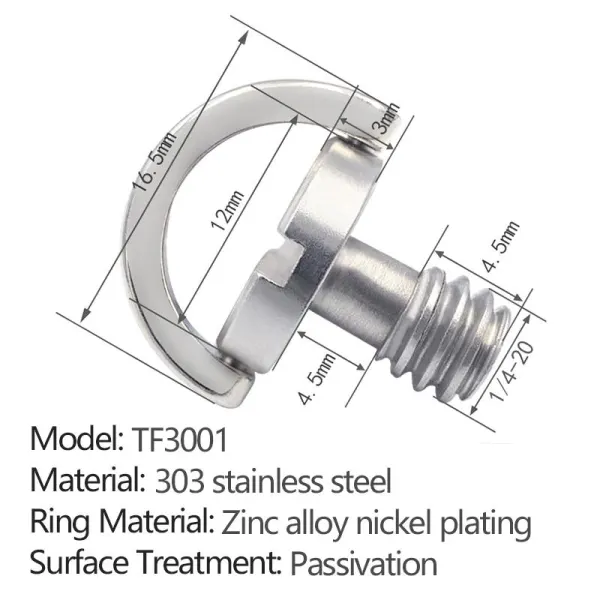 slotted flat ring quick-release screw TF3001