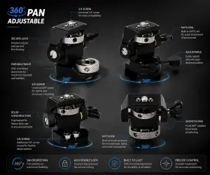 Snail head Monitor mount 180 Tilt and 360 Swivel