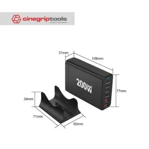 200W Charger Desktop Multi-Function Cinegriptools 4CA2