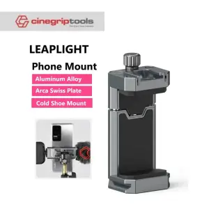 Leaplight metal phone holder tripod universal - Black & Gray LYA1