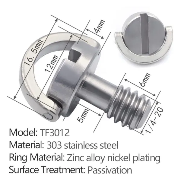 slotted flat ring quick-release screw TF3012