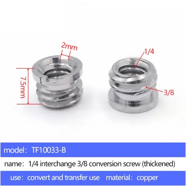1/4 mutual turn 3/8 adapter screw TF10033-B - 5 pcs per pack