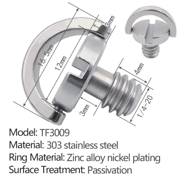 slotted flat ring quick-release screw TF3009
