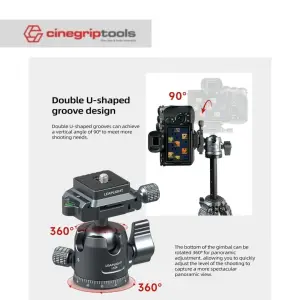 Leaplight aluminum alloy universal rotating gimbal base 360degree panoramic base tripod LYZ4