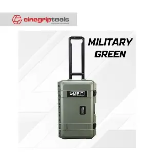 SMRITI HARDCASE (Pelican Copy) S5129 Pull Rod Protective Waterproof Tools Case With Pick and Pluck Foam - Army