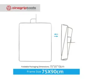 AUOFUTU Folding Flagboard Frame 75*90cm / 120*120cm