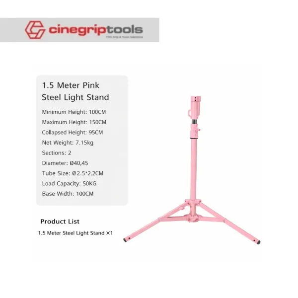 Dearkol 1500mm Steel Made Combo Stand - Pink