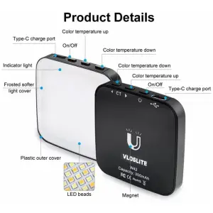 Magsafe 360 Selfie Beauty Lighting Konten, Smartphone Live Streaming Shooting Light, Magnetic Pocket Light, Selfie Beauty Light, Outdoor Shooting Led Light, Ultra-Bright Portable
