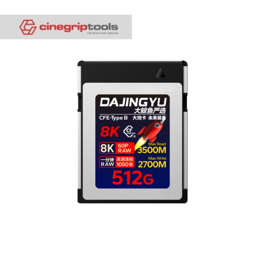 DAJINGYU ultra-high-speed 4.0 CFexpress B memory card compatible with Nikon ZR/Z8/Z9/EOS R5/R3 Max read 3500M, Max Write 2700M, 8K 60p Raw