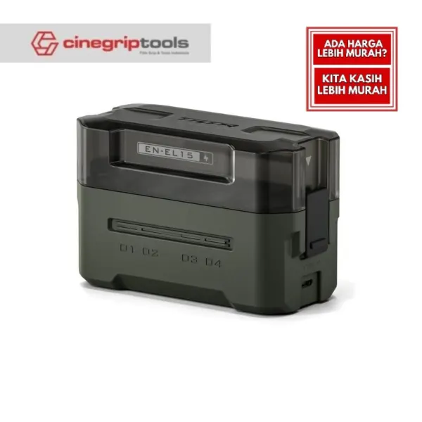 Tilta Portable Charging Station for For LP-E6 (4 Channel) and EN-EL15C (4 Channel) – Green (TBC-E6-GN) ( TBC-EL15-GN)