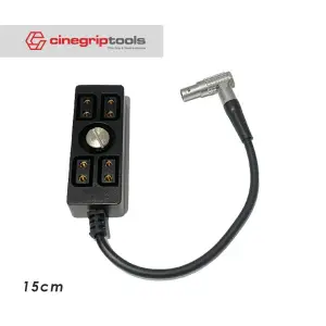 2pin power to 4 D-tap fourway splitter with pin screw (15 CM)