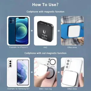 Magsafe 360 Selfie Beauty Lighting Konten, Smartphone Live Streaming Shooting Light, Magnetic Pocket Light, Selfie Beauty Light, Outdoor Shooting Led Light, Ultra-Bright Portable