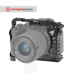 Nitze Cage Sony A7 IV & A7R V Camera with Built-in NATO Rail and Full/Half Cage Interchangeable