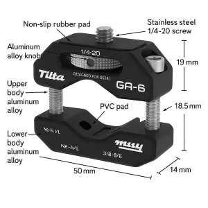 TILTALL Pipe Clamp Coupler for tube 13-34mm