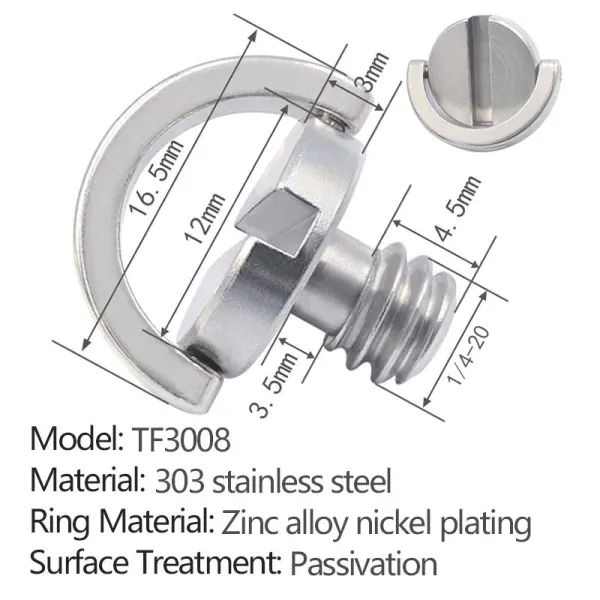 slotted flat ring quick-release screw TF3008