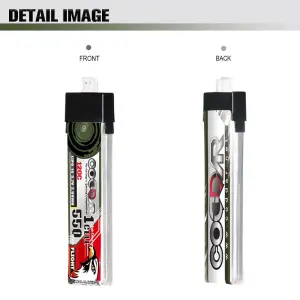 CODDAR 1S 550MAH 3.7V 120C LiPo Battery PH2.0 - CD1S550120P