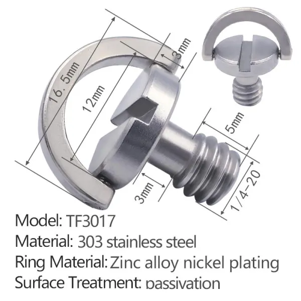 slotted flat ring quick-release screw TF3017