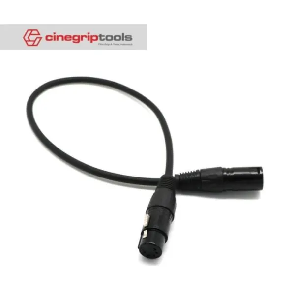 3 Pin XLR Female to 5 Pin XLR Male DMX Turnaround Adapter Cable - 1 M