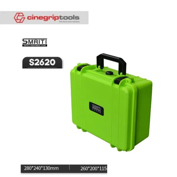 SMRITI S2620 Pull Rod Protective Waterproof IP67 Tools Case With Pick and Pluck Foam - Green