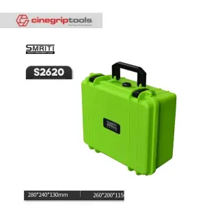 SMRITI S2620 Pull Rod Protective Waterproof IP67 Tools Case With Pick and Pluck Foam - Green