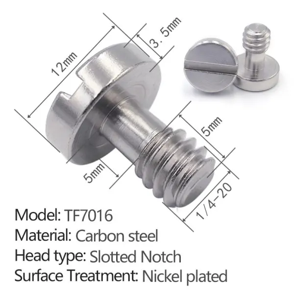 slotted quick-release screw without ring TF7016 - 2 pcs per pack