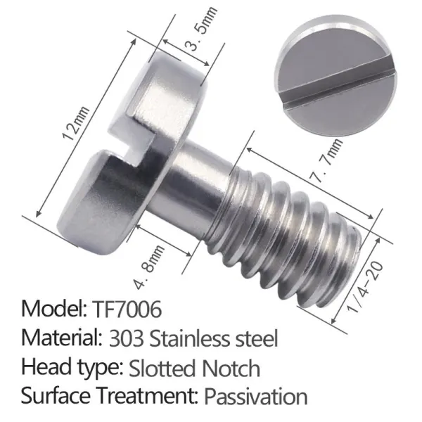 slotted quick-release screw without ring TF7006 - 2 pcs per pack