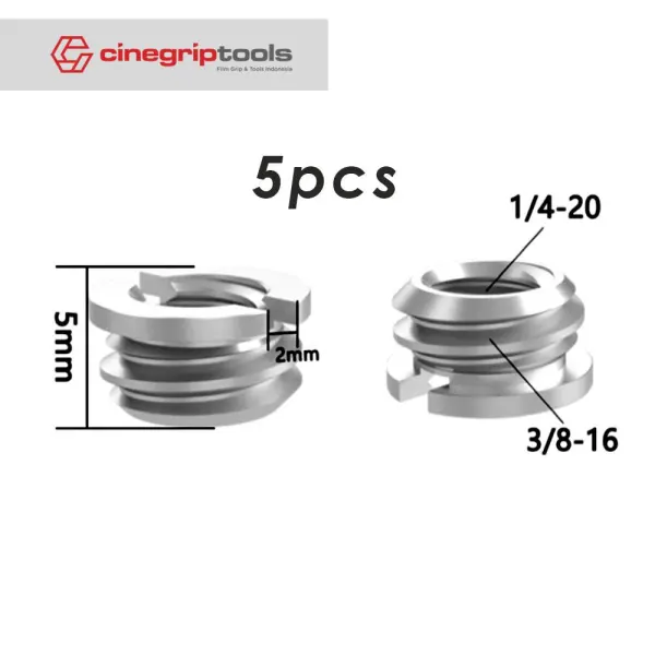 1/4 Mutual Turn 3/8 Adapter Screw - 5 Pcs/Pack