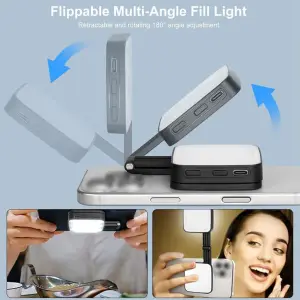 Magsafe 360 Selfie Beauty Lighting Konten, Smartphone Live Streaming Shooting Light, Magnetic Pocket Light, Selfie Beauty Light, Outdoor Shooting Led Light, Ultra-Bright Portable