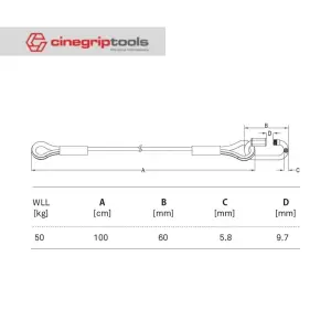 KUPO SW-03 100m Safety Wire- 4.8mm Diameter