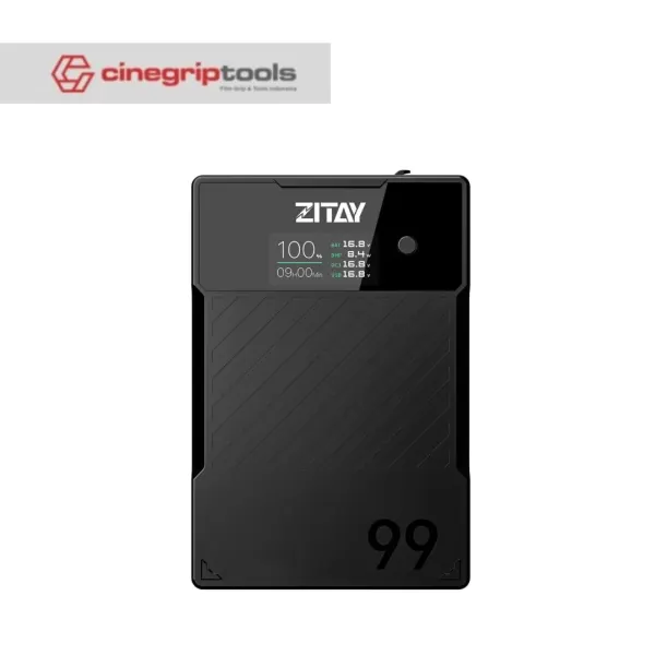 ZITAY V Mount Battery Antarctica Version, Mini 99W 14.8V 6689mAh with PD 60W USB-C Fast Charging, with DTAP,DC, USB-A,LEMO, LED Screen for Camera, Camcorder, Monitor, Video Light