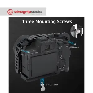 Nitze Cage Sony A7 IV & A7R V Camera with Built-in NATO Rail and Full/Half Cage Interchangeable