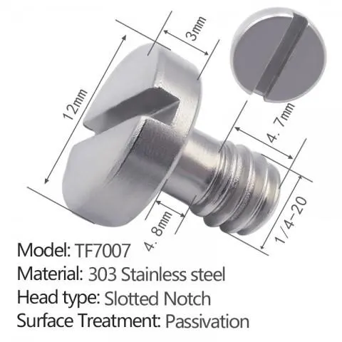 Slotted Quick-Release Screw Without Ring TF7007 - 2 Pcs Per Pack
